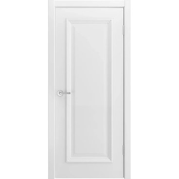 Межкомнатная дверь эмаль Скалино 1 белая глухая