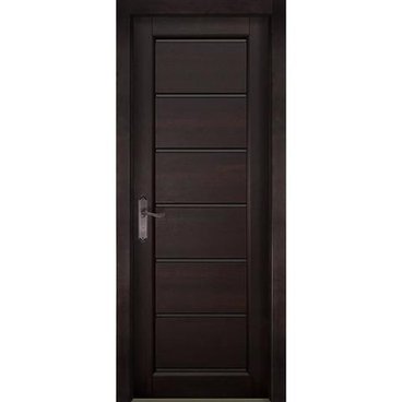 Межкомнатная дверь массив ольхи ОКА Премьер Плюс венге остеклённая