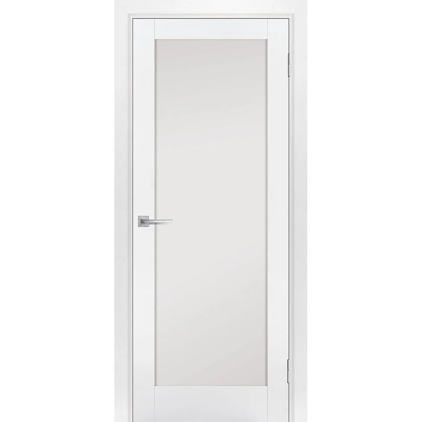 Фото межкомнатная дверь экошпон Profilo Porte PSE-25 белоснежная остеклённая