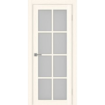 Межкомнатная дверь экошпон Турин 541.2222 ясень светлый остеклённая