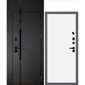 Входная дверь с фальшфрамугой Сити-1Ф панель МДФ под покраску