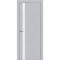 Фото межкомнатной двери экошпон Uberture Tamburat 4104 манхеттен кромка алюминиевая матовая стекло белая лакобель