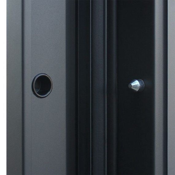 Входная дверь Гермес Неоклассика серая с зеркалом