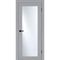 Межкомнатная дверь эмалит Классик 1 светло-серый остеклённая