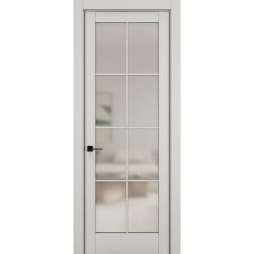 Межкомнатная дверь керамик NC 11 слоновая кость остеклённая