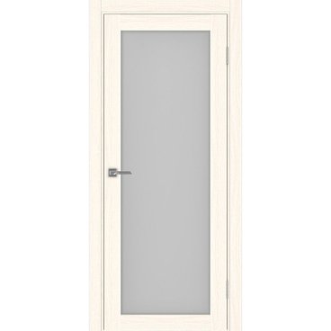 Межкомнатная дверь экошпон Турин 501.2 ясень светлый остеклённая