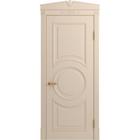Межкомнатная дверь массив бука Viporte Лацио Амбиенте ваниль глухая