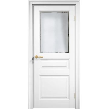 Межкомнатная дверь эмаль Дверцов Алькамо 3 RAL 9003 остеклённая