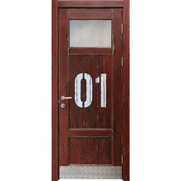 Межкомнатная дверь Лофт Огонь остеклённая