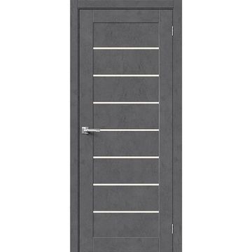 Межкомнатная дверь экошпон Bravo Порта-22 slate art остеклённая