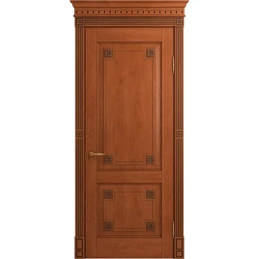 Межкомнатная дверь массив дуба Флоренция табачный глухая