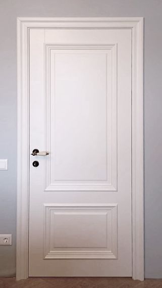 Межкомнатная дверь эмаль Дверцов Болонья цвет белый RAL 9010 глухая