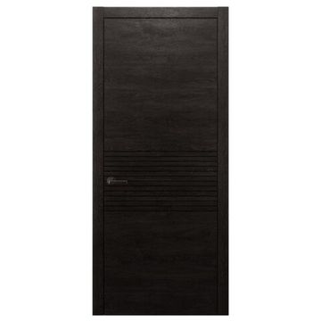 Межкомнатная дверь массив дуба Alvero Флэт-II винтаж глухая