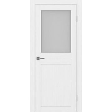 Межкомнатная дверь экошпон Турин 520.211 белый лёд остеклённая