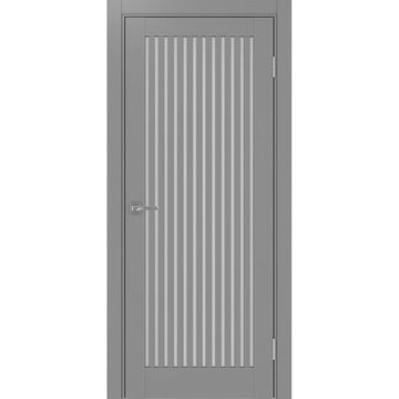 Межкомнатная дверь экошпон Турин 543.2 серый остеклённая