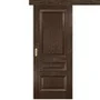 Межкомнатная одностворчатая дверь купе Фараон 2 дуб морёный без стекла