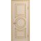 Межкомнатная дверь массив бука Viporte Лацио Амбиенте ваниль патина золото глухая