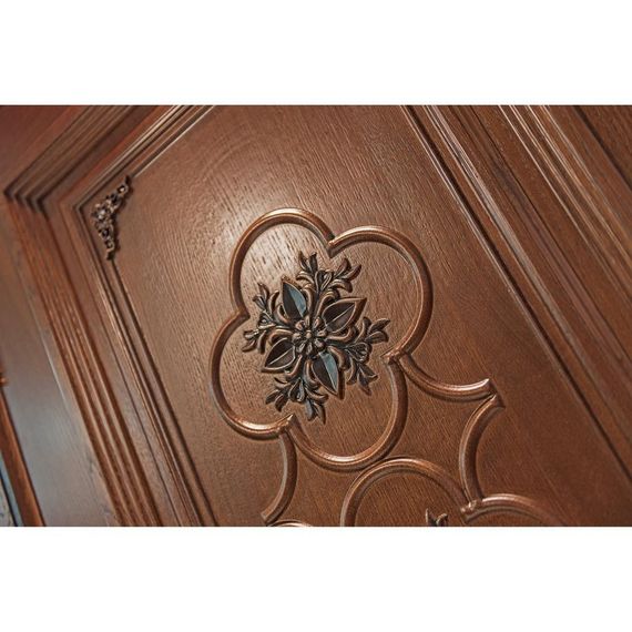 Дверь массив дуба Монако табачный глухая