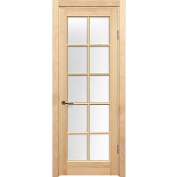Межкомнатная дверь массив сосны Дверцов Кастро ПО-10 под покраску остеклённая
