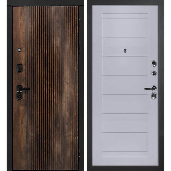 Входная дверь Лофт-1 дуб коньяк патина панель сборная манхэттен