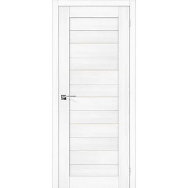 Межкомнатная дверь экошпон Bravo Порта-22 snow veralinga остеклённая