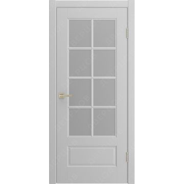 Межкомнатная дверь Аура 2 светло-серая эмаль со стеклом