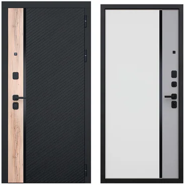 Входная дверь Фрегат дуб галиф натур с пластиковой вставкой внутри