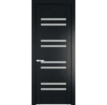 Межкомнатная дверь 1.6P блэк остеклённая