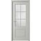 Фото межкомнатной двери эмаль Классика 4 серая остеклённая