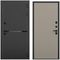 Входная дверь Горизонт чёрный кварц панель гладкая варм грей