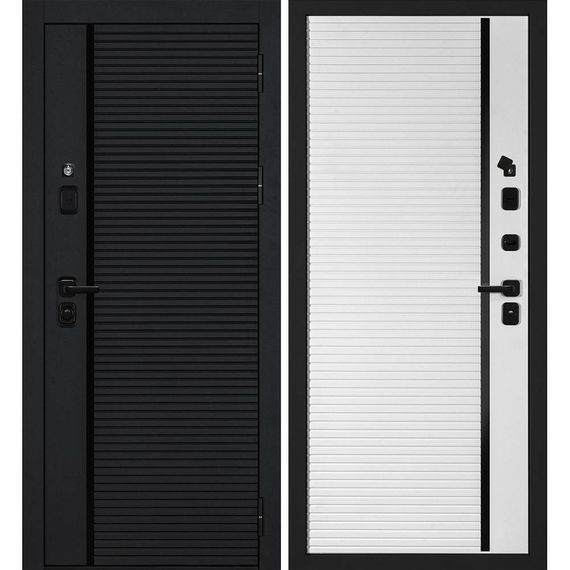 Входная дверь Галактика-173 панель фрезерованная PR-173 белая