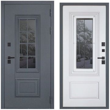 Входная уличная дверь Арктика с окном