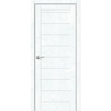 Межкомнатная дверь экошпон Bravo Порта-21 snow art глухая