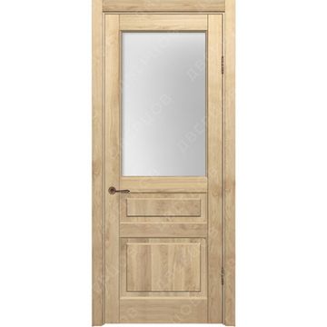 Межкомнатная дверь массив дуба без сучка Дверцов Болонья ПО-1 остеклённая