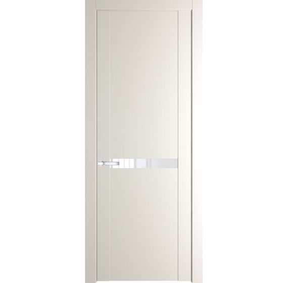 Межкомнатная дверь 1.4P перламутр белый остеклённая