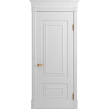 Межкомнатная дверь массив бука Viporte Неаполь белая эмаль глухая