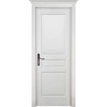 Межкомнатная дверь массив ольхи ОКА Валенсия белая эмаль глухая