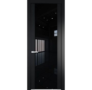 Межкомнатная дверь 1.7P блэк остеклённая
