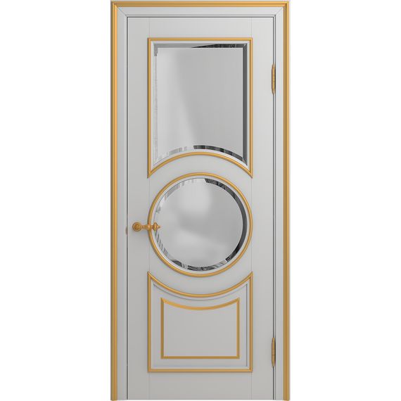 Межкомнатная дверь массив бука Viporte Лацио Амбиенте аворио патина золото остекление 2