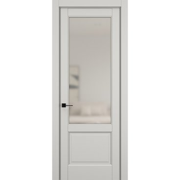 Межкомнатная дверь керамик SC 4 слоновая кость остеклённая