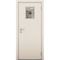 Фото межкомнатной пластиковой влагостойкой двери Poseidon гладкая крем матовый остеклённая модель 3