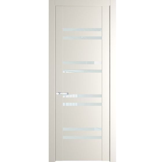 Межкомнатная дверь 1.6P перламутр белый остеклённая
