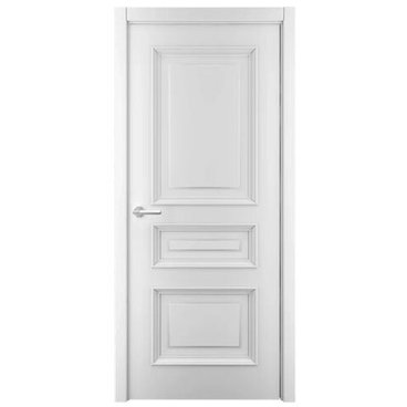Межкомнатная дверь эмаль Багет 3 белая глухая