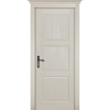 Межкомнатная дверь массив сосны ОКА Турин Браш эмаль слоновая кость глухая