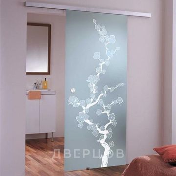 Стеклянная раздвижная дверь Сакура