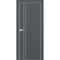 Межкомнатная дверь экошпон Profilo Porte PX-20 графит с чёрной алюминиевой кромкой с 4-х сторон
