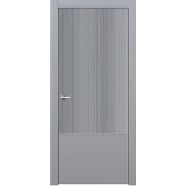 Межкомнатная дверь эмаль Ofram Линнея 9 серая глухая