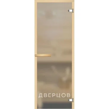 Дверь для сауны матовая бесцветная ручка магнит