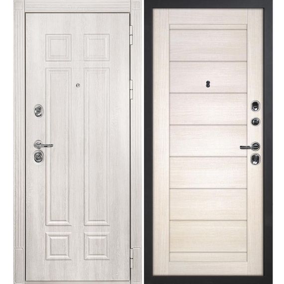 Входная дверь Гера 2 дуб филадельфия крем панель сборная сандал бежевый