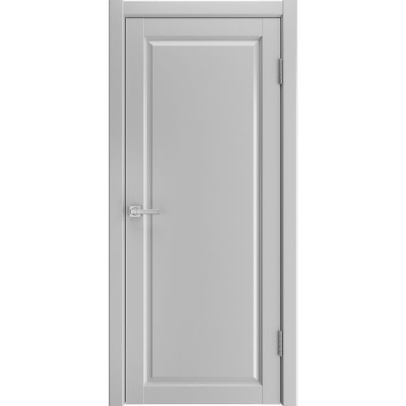 Фото двери экошпон Эмалит 1 светло-серый глухая